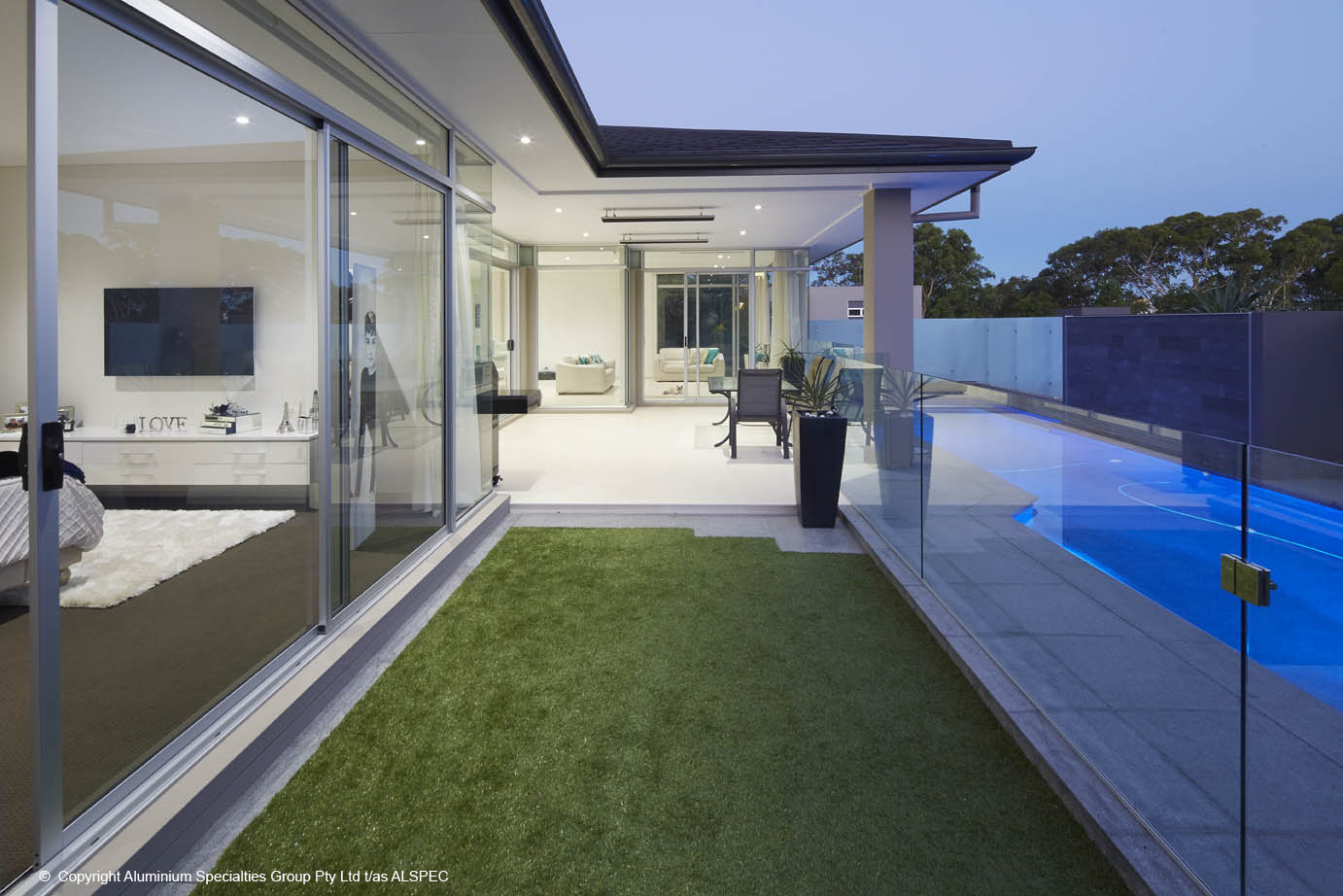 classic sliding door in modern home.